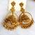 Gold Plated Polki Pearl Bali Ring Jhumka Earrings