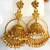 Gold Plated Polki Pearl Bali Ring Jhumka Earrings