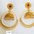 Gold Plated Polki Pearl Bali Ring Jhumka Earrings