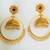 Gold Plated Polki Pearl Bali Ring Jhumka Earrings