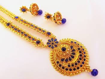 Blue agate south-indian-jewellery 2