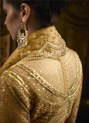 Yellow embroidered net Semi Sttiched Anarkali Suit 3