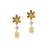 Gold Plated Matt Polish Pearl Jhumki Earrings For Women/Girls