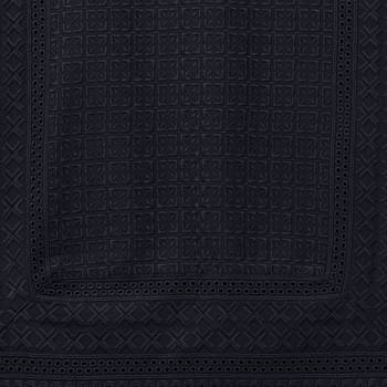 Black Voile Fabric Embroidered Stole For Women's 2