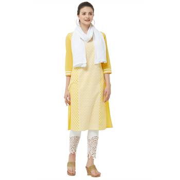 White Voile Fabric Embroidered Stole For Women's 1