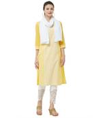 White Voile Fabric Embroidered Stole For Women's