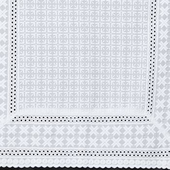 White Voile Fabric Embroidered Stole For Women's 3