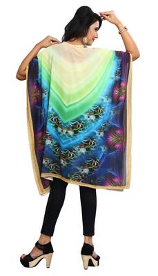 Multi Color Short Party Wear Digital Printed Kaftan 5