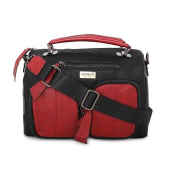Viyomi Women PU Black Messenger Bags 1