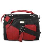 Viyomi Women PU Black Messenger Bags