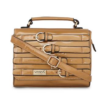 Viyomi Women PU Gold Sling Bag 1