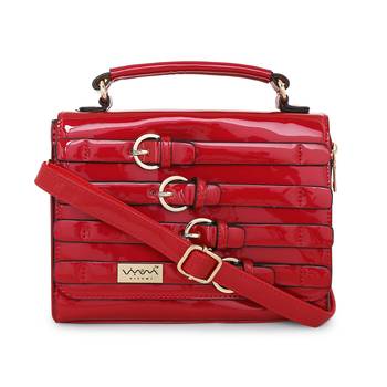 Viyomi Women PU Red Sling Bag 1