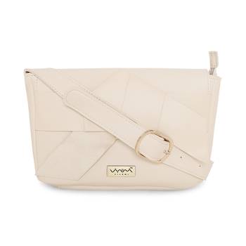 Viyomi Women PU Beige Sling Bag 1