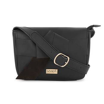 Viyomi Women PU Black Sling Bag 1