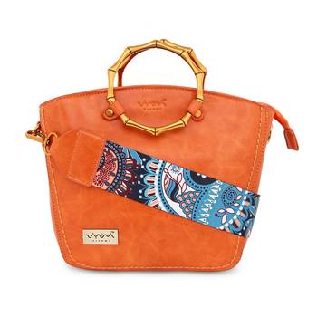 Viyomi Women PU orange Sling Bag 1