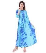 Blue plain Cotton kurtis