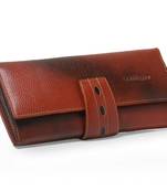 Leather Clucthes for Women with Multiple Zipper ans Card slots