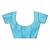 Blue printed khadi saree with blouse