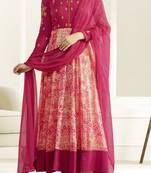 Pink Embroidered Georgette Salwar