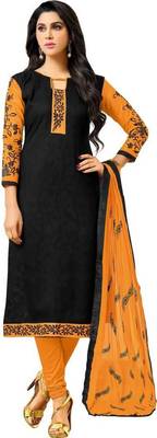 Black embroidered cotton salwar 1