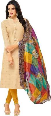 Beige embroidered cotton salwar 1
