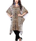 Justkartit Women'S Digital Printed Satin Silk Short Kaftans Kurta 