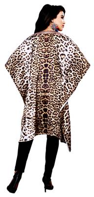 Justkartit Women'S Digital Printed Satin Silk Short Kaftans Kurta  5