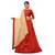 Designer Red Tafeta Silk Semi Stitched Lehenga With Unstitched Choli & Dupatta