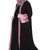 Nazneen  Contrast Band And Lace Pearls Embroidered Dubai Kaftan