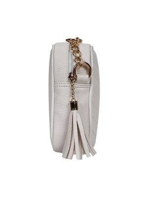 Lychee Bags White PU Quilted Sling Bag 2