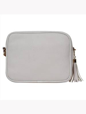 Lychee Bags White PU Quilted Sling Bag 3
