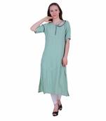 Sky Blue Printed Crepe Party Wear Kurti