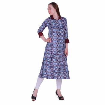 Multicolor Printed Viscose Kurti 1