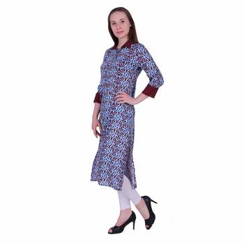 Multicolor Printed Viscose Kurti 2