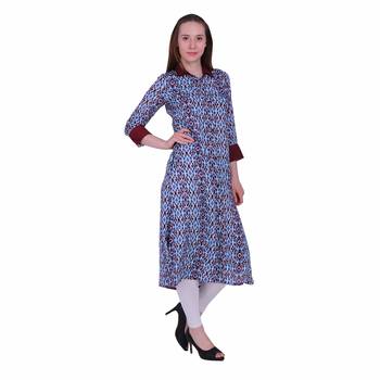 Multicolor Printed Viscose Kurti 3