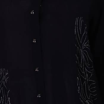Black Embroidered Rayon Ethnic Kurti For Women 5
