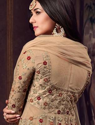 Chiku embroidered net salwar 3