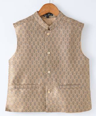 Gold woven brocade boys-dhoti-kurta 2