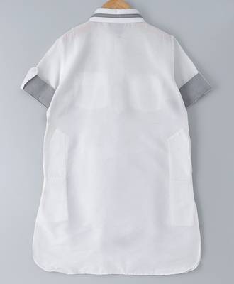 White plain cotton poly boys-kurta-pyjama 3
