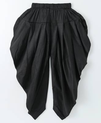 Black woven cotton poly boys sherwani 4
