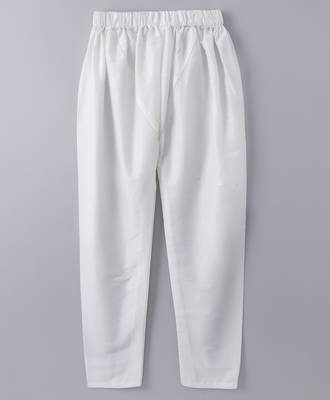 White plain cotton poly boys-kurta-pyjama 4