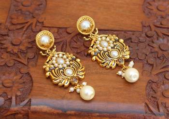 White Agate Earrings 1