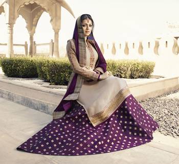 Light Peach Embroidered Satin Salwar 3
