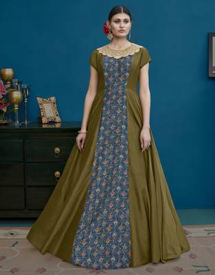 Green Embroidered Silk Blend Salwar 1