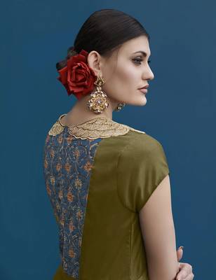 Green Embroidered Silk Blend Salwar 3
