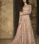 Pink Embroidered Net Salwar