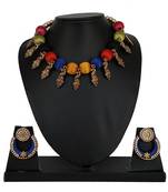 Multicolor collar-necklace