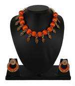Orange collar-necklace