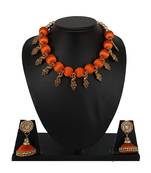 Orange collar-necklace