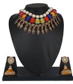 Multicolor collar-necklace
